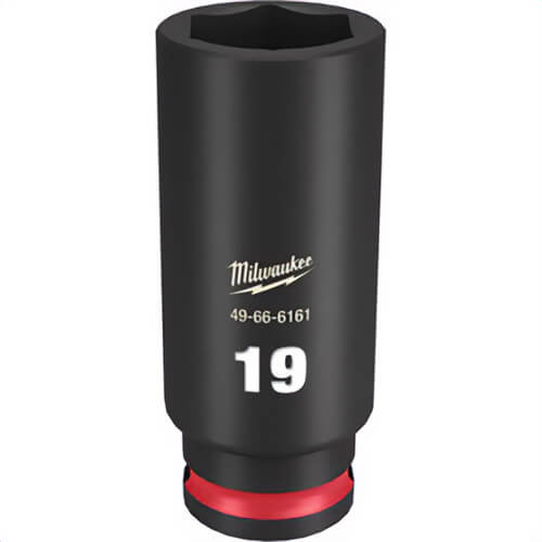 Milwaukee® 49-66-6161 ShockWave™ Impact Duty™ Socket, 3/8 in Hex Drive, 19 mm Deep Socket, 6 Points