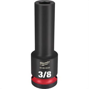 Milwaukee® 49-66-6220 ShockWave™ Impact Duty™ Socket, 1/2 in Hex Drive, 3/8 in Deep Socket, 6 Points