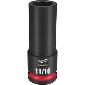 Milwaukee® 49-66-6225 ShockWave™ Impact Duty™ Socket, 1/2 in Hex Drive, 11/16 in Deep Socket, 6 Points