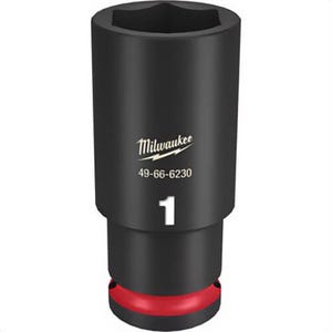 Milwaukee® 49-66-6230 ShockWave™ Impact Duty™ Socket, 1/2 in Hex Drive, 1 in Deep Socket, 6 Points