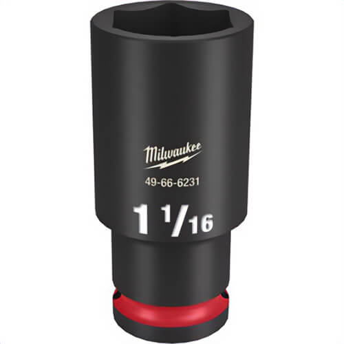 Milwaukee® 49-66-6231 ShockWave™ Impact Duty™ Socket, 1/2 in Hex Drive, 1-1/16 in Deep Socket, 6 Points