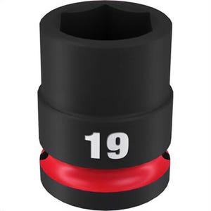 Milwaukee® 49-66-6251 ShockWave™ Impact Duty™ Socket, 1/2 in Hex Drive, 19 mm Standard Socket, 6 Points