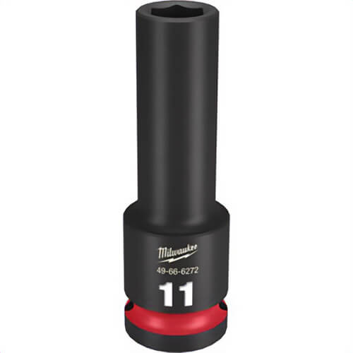 Milwaukee® 49-66-6272 ShockWave™ Impact Duty™ Socket, 1/2 in Hex Drive, 11 mm Deep Socket, 6 Points
