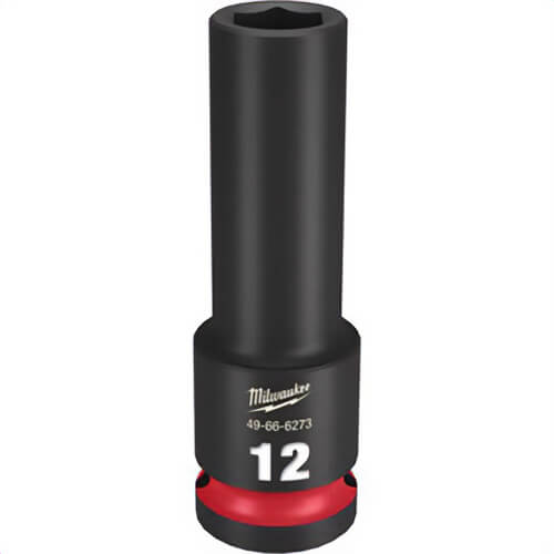 Milwaukee® 49-66-6273 ShockWave™ Impact Duty™ Socket, 1/2 in Hex Drive, 12 mm Deep Socket, 6 Points