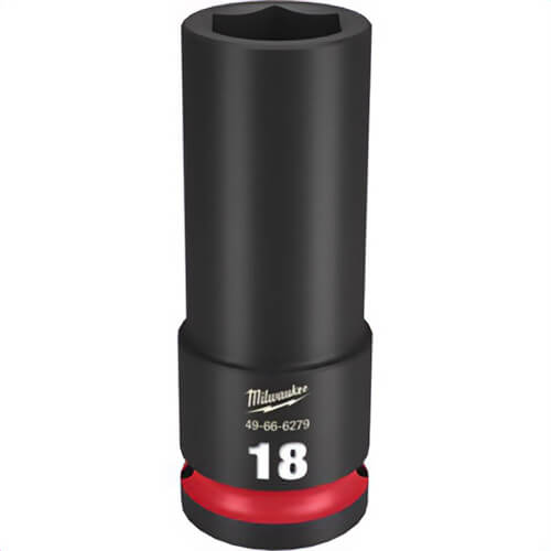 Milwaukee® 49-66-6279 ShockWave™ Impact Duty™ Socket, 1/2 in Hex Drive, 18 mm Deep Socket, 6 Points