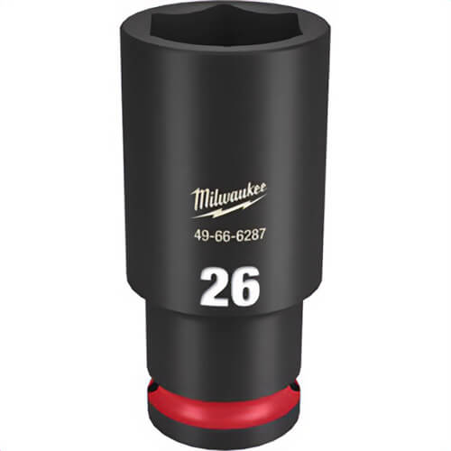 Milwaukee® 49-66-6287 ShockWave™ Impact Duty™ Socket, 1/2 in Hex Drive, 26 mm Deep Socket, 6 Points