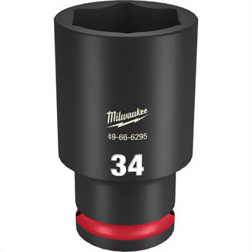 Milwaukee® 49-66-6295 ShockWave™ Impact Duty™ Socket, 1/2 in Hex Drive, 34 mm Deep Socket, 6 Points