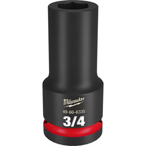 Milwaukee® 49-66-6335 ShockWave™ Impact Duty™ Socket, 3/4 in Hex Drive, 3/4 in Deep Socket, 6 Points