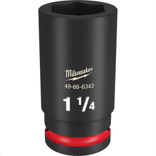Milwaukee® 49-66-6343 ShockWave™ Impact Duty™ Socket, 3/4 in Hex Drive, 1-1/4 in Deep Socket, 6 Points