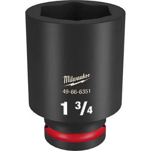 Milwaukee® 49-66-6351 ShockWave™ Impact Duty™ Socket, 3/4 in Hex Drive, 1-3/4 in Deep Socket, 6 Points