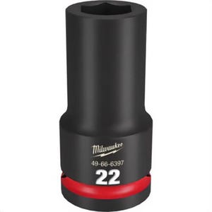 Milwaukee® 49-66-6397 ShockWave™ Impact Duty™ Socket, 3/4 in Hex Drive, 22 mm Deep Socket, 6 Points