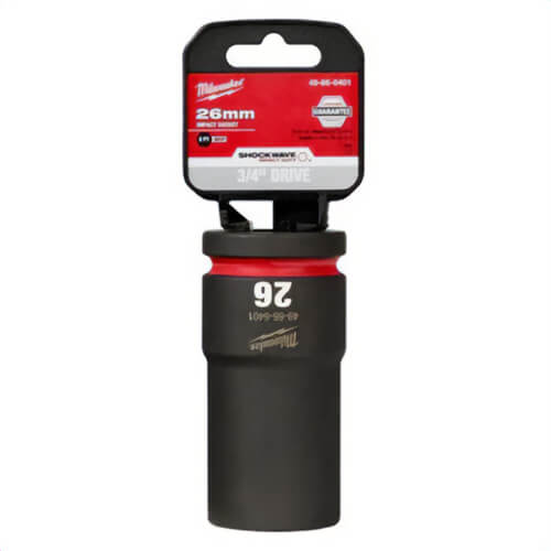 Milwaukee® 49-66-6401 ShockWave™ Impact Duty™ Socket, 3/4 in Hex Drive, 26 mm Deep Socket, 6 Points