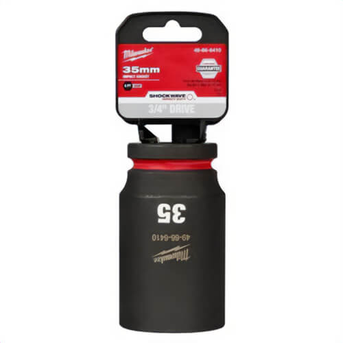 Milwaukee® 49-66-6410 ShockWave™ Impact Duty™ Socket, 3/4 in Hex Drive, 35 mm Deep Socket, 6 Points