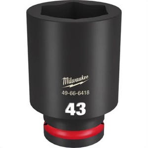 Milwaukee® 49-66-6418 ShockWave™ Impact Duty™ Socket, 3/4 in Hex Drive, 43 mm Deep Socket, 6 Points