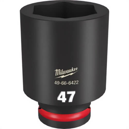 Milwaukee® 49-66-6422 ShockWave™ Impact Duty™ Socket, 3/4 in Hex Drive, 47 mm Deep Socket, 6 Points