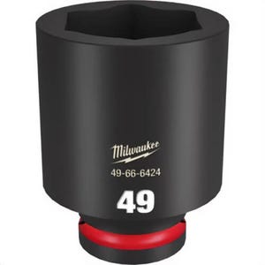 Milwaukee® 49-66-6424 ShockWave™ Impact Duty™ Socket, 3/4 in Hex Drive, 49 mm Deep Socket, 6 Points