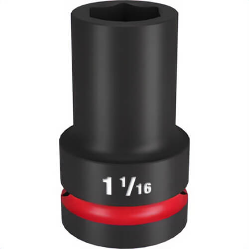Milwaukee® 49-66-6505 ShockWave™ Impact Duty™ Socket, 1 in Hex Drive, 1-1/16 in Deep Socket, 6 Points