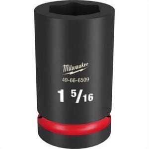 Milwaukee® 49-66-6509 ShockWave™ Impact Duty™ Socket, 1 in Hex Drive, 1-5/16 in Deep Socket, 6 Points