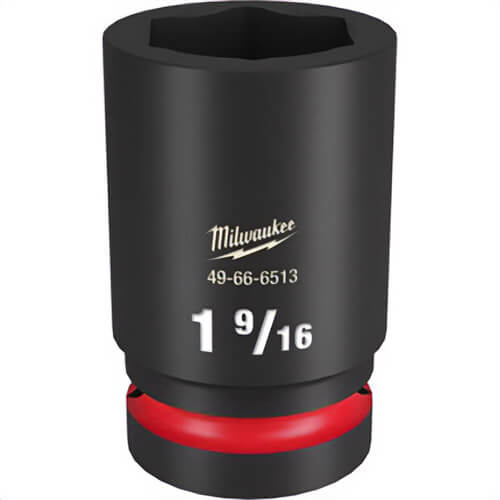 Milwaukee® 49-66-6513 ShockWave™ Impact Duty™ Socket, 1 in Hex Drive, 1-9/16 in Deep Socket, 6 Points