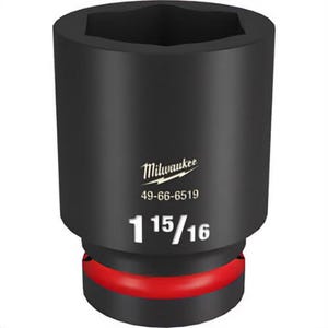 Milwaukee® 49-66-6519 ShockWave™ Impact Duty™ Socket, 1 in Hex Drive, 1-15/16 in Deep Socket, 6 Points