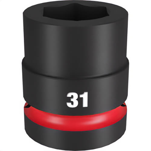 Milwaukee® 49-66-6596 ShockWave™ Impact Duty™ Socket, 1 in Hex Drive, 31 mm Standard Socket, 6 Points