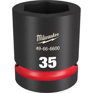 Milwaukee® 49-66-6600 ShockWave™ Impact Duty™ Socket, 1 in Hex Drive, 35 mm Standard Socket, 6 Points