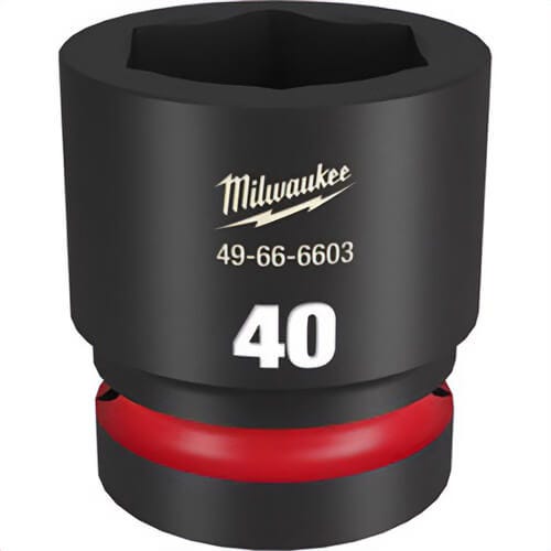 Milwaukee® 49-66-6603 ShockWave™ Impact Duty™ Socket, 1 in Hex Drive, 40 mm Standard Socket, 6 Points