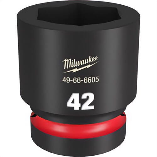 Milwaukee® 49-66-6605 ShockWave™ Impact Duty™ Socket, 1 in Hex Drive, 42 mm Standard Socket, 6 Points