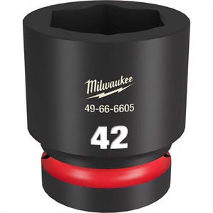 Milwaukee® 49-66-6605 ShockWave™ Impact Duty™ Socket, 1 in Hex Drive, 42 mm Standard Socket, 6 Points