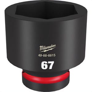 Milwaukee® 49-66-6615 ShockWave™ Impact Duty™ Socket, 1 in Hex Drive, 67 mm Standard Socket, 6 Points