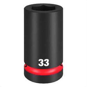Milwaukee® 49-66-6627 ShockWave™ Impact Duty™ Deep 6-Point Socket, 1 in Drive, 33 mm