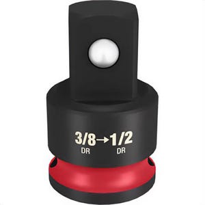 Milwaukee® 49-66-6723 ShockWave™ Impact Duty™ Dual Hole Socket Adapter, Black Oxide, 3/8 in Male Drive, 1/2 in Female Drive