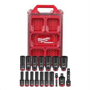 Milwaukee® 49-66-6800 49-66 Socket Packout™ Set, 6 Points, 17 pc