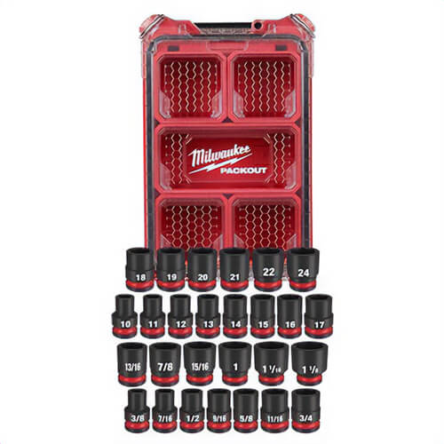 Milwaukee® 49-66-6804 49-66 Socket Packout™ Set, 6 Points, 27 pc