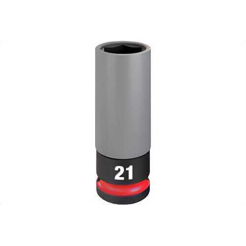 Milwaukee® 49-66-7806 Shockwave Impact Duty™ Lug Nut Wheel Socket, 1/2 Drive, 21 mm Metric