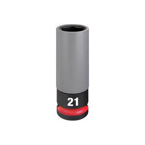 Milwaukee® 49-66-7806 Shockwave Impact Duty™ Lug Nut Wheel Socket, 1/2 Drive, 21 mm Metric