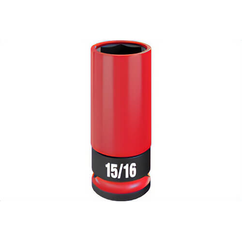 Milwaukee® 49-66-7813 Shockwave Impact Duty™ Lug Nut Wheel Socket, 1/2 Drive, 15/16 in, SAE