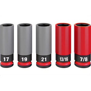Milwaukee® 49-66-7831 Shockwave Impact Duty™ Lug Nut Wheel Socket Set, 1/2 Drive, SAE & Metric, 5 pc