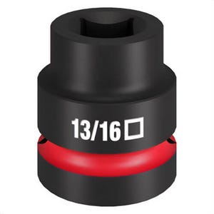 Milwaukee® 49-66-7841 ShockWave™ Impact Duty™ Standard 4 Point Square Socket, 1 in Drive, 13/16 in