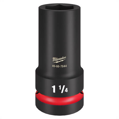 Milwaukee® 49-66-7844 ShockWave™ Impact Duty™ Thin Wall Extra Deep 6-Point Socket, 1 in Drive, 1-1/4 in