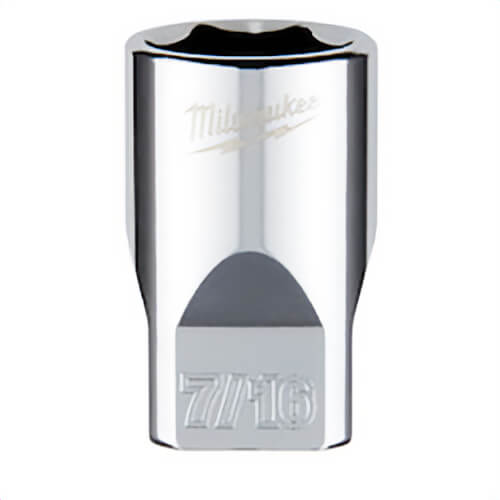 Milwaukee® 45-34-9008 Socket, 1/4 in, 7/16 in Standard Socket, 6 Points