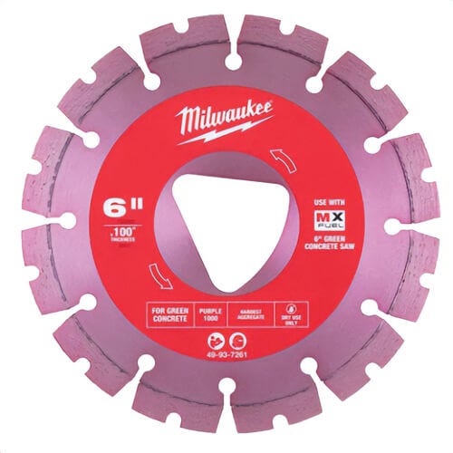 Milwaukee® 49-93-7261 Green Concrete Diamond Blades, Aggregate Hardness: Hardest