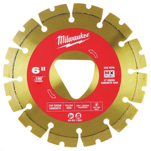 Milwaukee® 49-93-7265 Green Concrete Diamond Blades, Aggregate Hardness: Soft - Medium