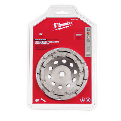 Milwaukee® 49-93-7760 Diamond Cup Wheel Double Row, 5 in