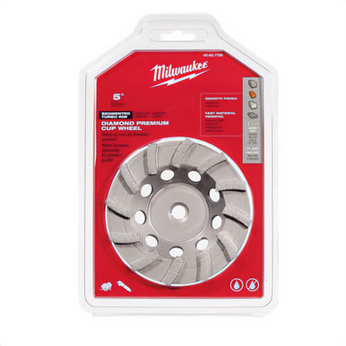 Milwaukee® 49-93-7790 Diamond Cup Wheel Segmented Turbo, 5 in