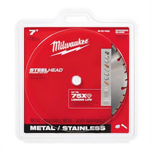 Milwaukee® SteelHead™ 49-93-7820 Segmented diamond Cut-Off Blade, 7 in dia Blade, 0.6 in W, 7/8 in, 5/8 in Arbor/Shank, Dry Cutting