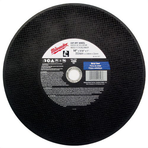 Milwaukee® 49-94-1410 Type 1 Cut-Off Wheel, 14 in x 3/32 in x 1 in