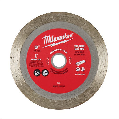 Milwaukee® 49-94-3010 Diamond Tile Blade, 3 in dia Blade