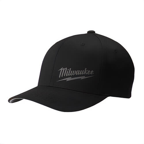 Milwaukee® 504BLXL Flexfit® Lightweight Unisex Fitted Hat, L/XL, Black, 63% Polyester, 34% Cotton, 3% Spandex