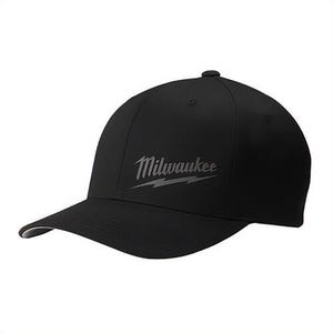 Milwaukee® 504BLXL Flexfit® Lightweight Unisex Fitted Hat, L/XL, Black, 63% Polyester, 34% Cotton, 3% Spandex